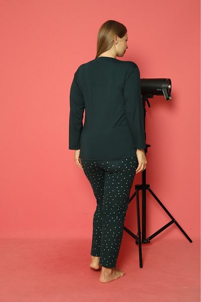 Lukitus Plus Size Cotton Milan Fabric Women's Pajamas Set