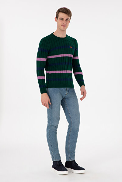 U.S. Polo Assn. Erkek Koyu Yeşil Kazak 50293109-VR101