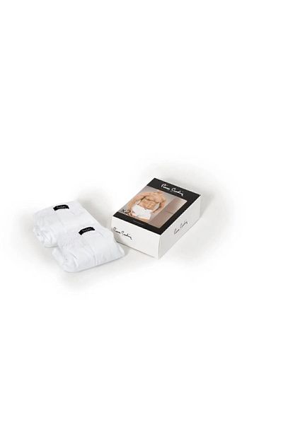 Pierre Cardin Ανδρικό Classic White Boxer - Σετ 2 100% βαμβάκι με κουμπιά Q4.U.0O.K5.K.A.P.C