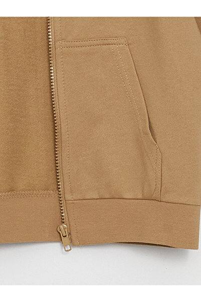 LC Waikiki Lcwk Hooded Printed Long Sleeve Boy's Zip-Up Sweatshirt