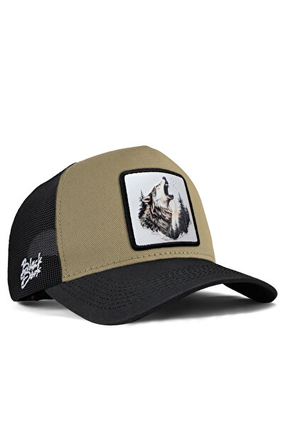 BlackBörk Pălărie de camioner V1 cu logo-ul lupului negru- nurcă