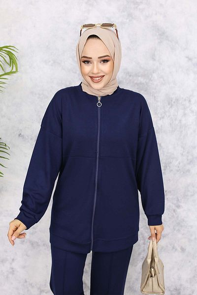 benguen Navy Blue 3344 - Zippered Double Set