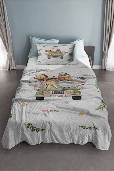 Bebişim Halı Safari Patterned Single Pique Background Curtain