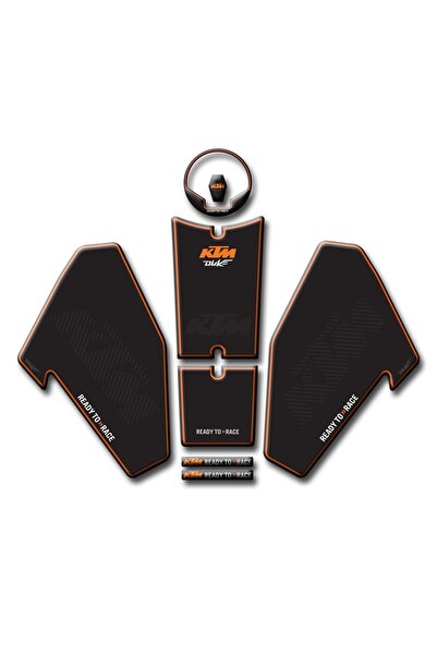 Redline Grafik Ktm Duke 250 2024 Turuncu SiyahTank Pad Set Redline Grafik