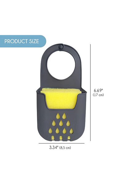 MAİN SHOP Practical Hanging Silicone Dish Sponge Holder Sink Top Sponge Holder with Sponge Gift M-125
