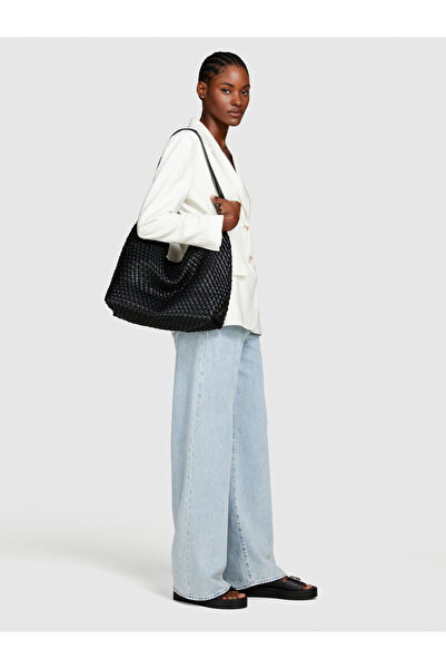 Sisley Γυναικείο μπλέιζερ με διπλά κουμπιά σε λευκό βισκόζες με ρίγες