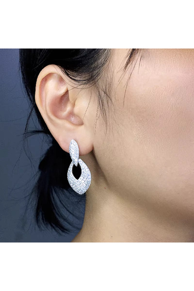 begüm jewelery KRİSTAL TAŞLARLA SÜSLÜ TASARIM KÜPE