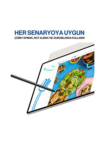 Techmaster Samsung Tab S6 S6 Lite S7 S7+ S7 FE S8+ S9 S9 FE S9+ S9 Ultra S10 S10+ Uyumlu S Pen Kalem Yedek Uç
