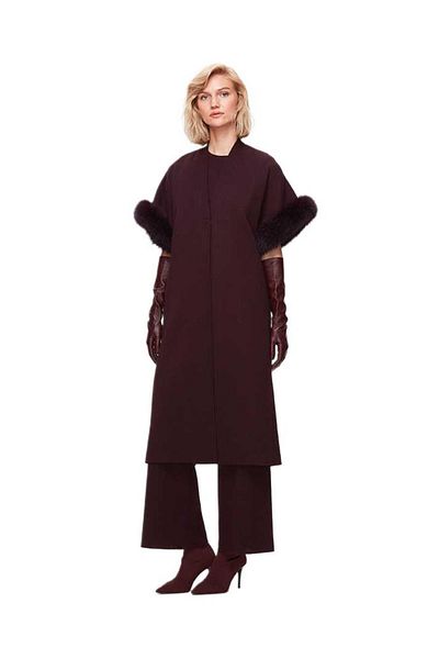 MISS DALIDA T25K-1007 Model Claret Red Detailed Vest