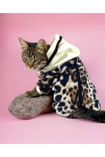 Kemique Leo Chiquee Polar Kapşonlu Duo Kedi Tulumu Kıyafeti