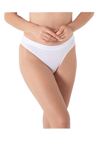 Miss Blue Moon Women's Single Basic Cotton Belted Thong 1444