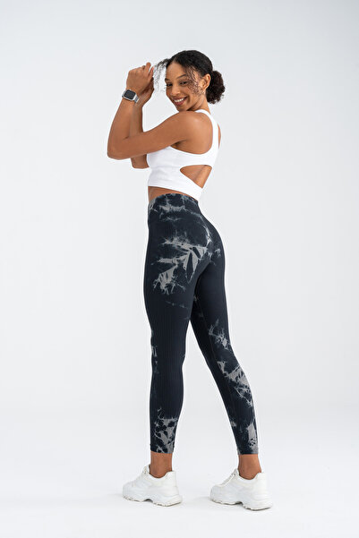 gymxprofit Super elastické push-up legíny s detailním batikovaným vzorem