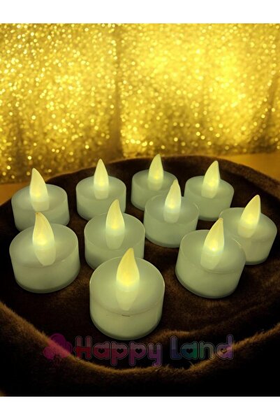 Happyland Hapyland Led Mum 10 Adet Ledli Mum Model Günışığı Işıklı Tealight M...