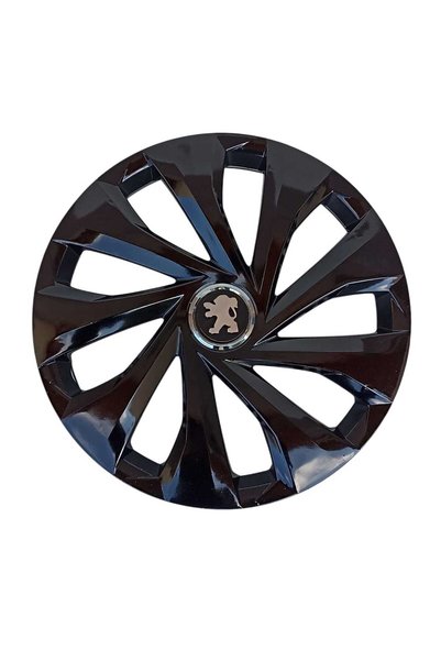 Gülcan Auto Peugeout 206/307/20715 inç JANT KAPAĞI SETİ-YıldızSiyah