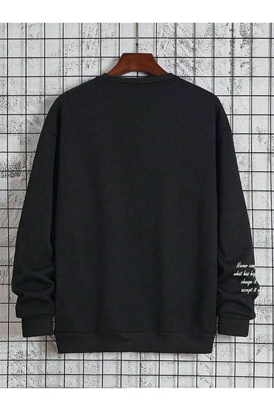 Karatopak Never Printed Unisex Oversize Crew Neck Sweatshirt