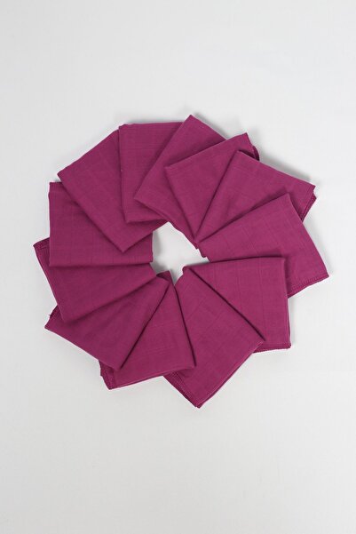 LUCKKA 12'li Müslin Ağız Mendili , Omuz Bezi , Ter Bezi Çift Kat Dikimli 35x2...