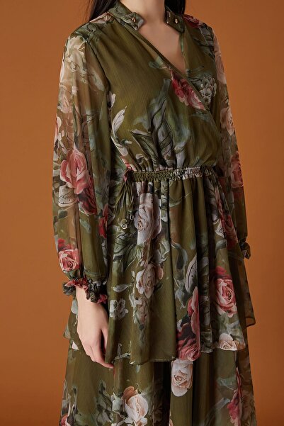 FEVER Çiçek desenli şifon elbise