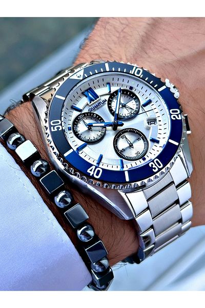 Quantum Pwg1123.330 Steel Band Men's Wrist Watch