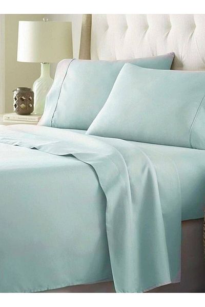 Orange Bed & Bath Stitch | Double Size Cotton Sheet Set, 4 Pieces, 300 Stitches - Aqua|blue200 × 189 38 Cm