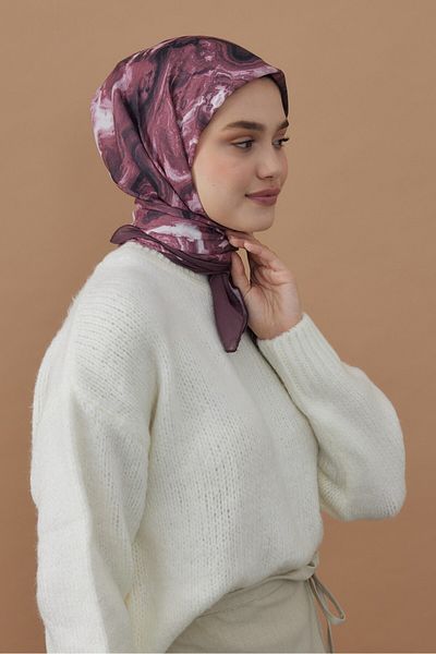 Modakaşmir 110 cm Marble Pattern Bamboo Scarf