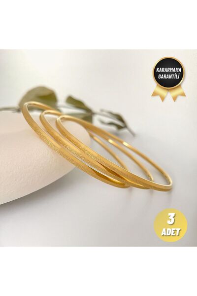 nerora Kararmaz Gold Yarım Simli Desenli İnce Ajda