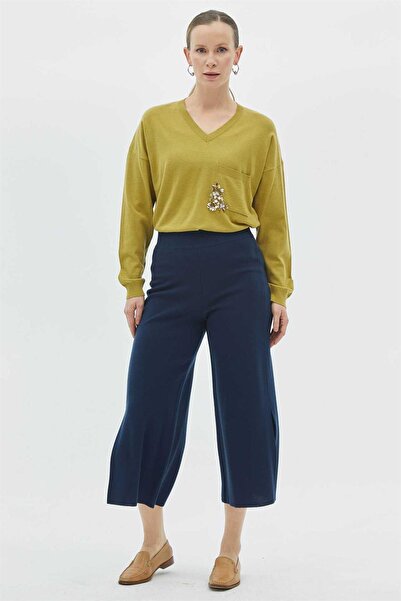 Two Mail YIRTMAÇLI TRİKO PANTOLON LACIVERT