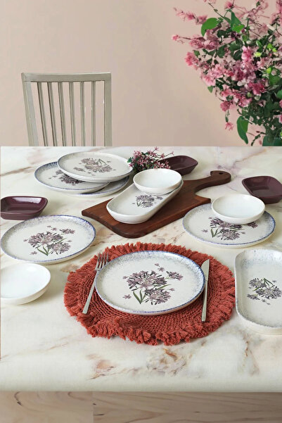 Keramika 14 Parça 6 Kişilik Kahvaltı Seti