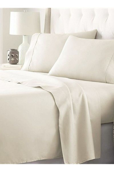 Orange Bed & Bath Stitsh | 100% Cotton Single Size Sheet Set, 3 Pieces, 300 Stitches19 × 201 Cm