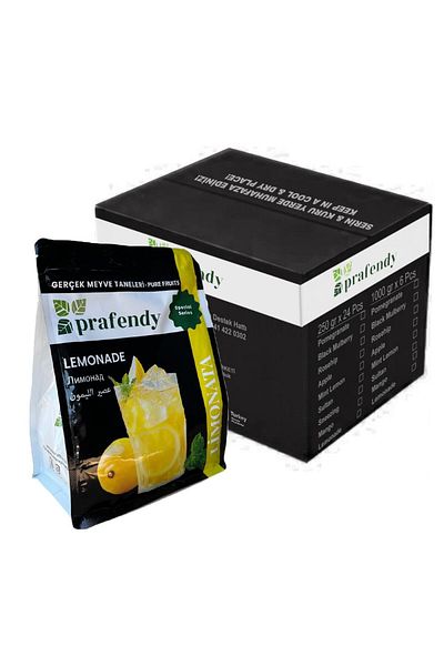 prafendy Wholesale Lemonade Powder - 1 kg Real Fruit Grain with 6 Isles