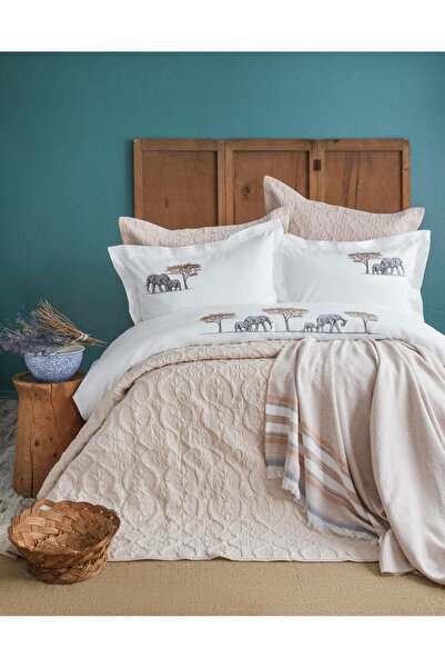 Apricitas HOME مجموعة أولية مزدوجة بدون أكمام من Aleph Linen - منتصف السرير