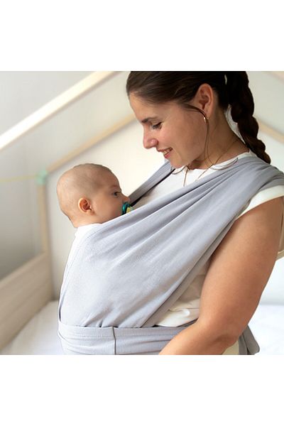 Babyjem Sistem de purtare wrap elastic pentru bebelusi BabyJem (Culoare: Gri)