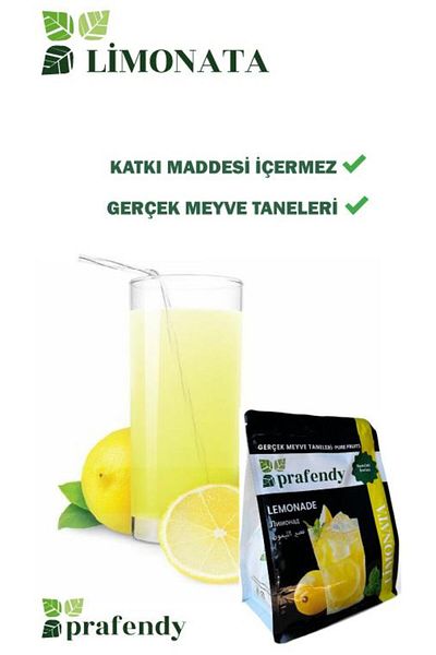 prafendy Wholesale Lemonade Powder - 1 kg Real Fruit Grain with 6 Isles
