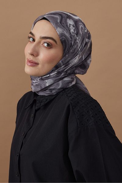 Modakaşmir 110 cm Marble Pattern Bamboo Scarf