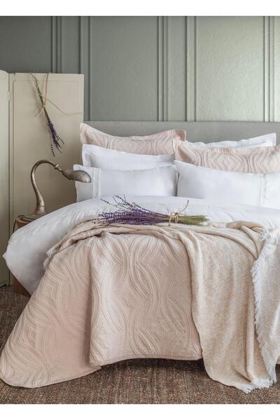 Apricitas HOME Tek Kişilik Belmont Bej Timeless Yatak Örtüsü Nevresimli Prime Set
