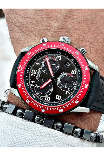 Quantum Pwg1118 Leather Cord Men's Wristwatch
