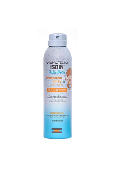 ISDIN - Fotoprotector Wet Skin Transparent Spray 50+ Pediatrics- 250Ml