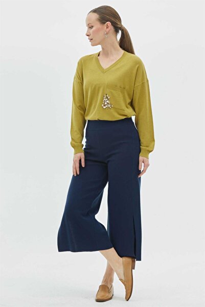 Two Mail YIRTMAÇLI TRİKO PANTOLON LACIVERT