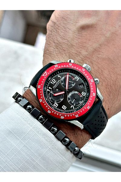 Quantum Pwg1118 Leather Cord Men's Wristwatch