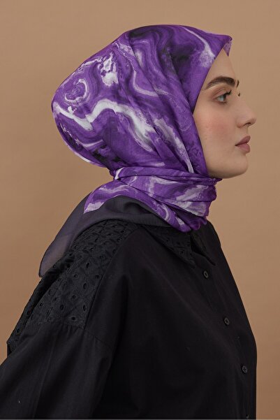 Modakaşmir 110 Cm Mermer Desen Bambu Eşarp
