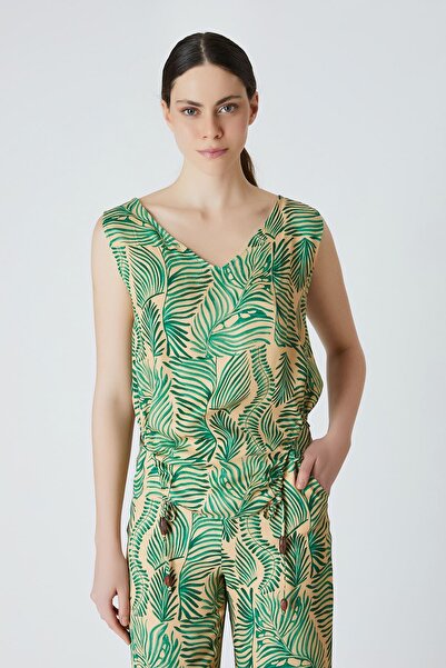 FEVER Tropik desenli bluz