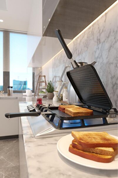 Stevig Usta Tostçu Granit Döküm Ocak Üstü El Tost Makinesi St-101