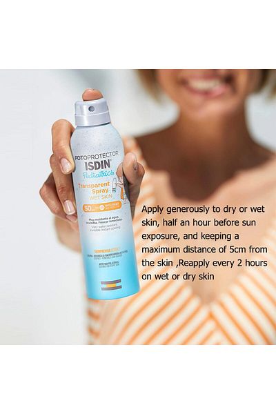 ISDIN - Fotoprotector Wet Skin Transparent Spray 50+ Pediatrics- 250Ml