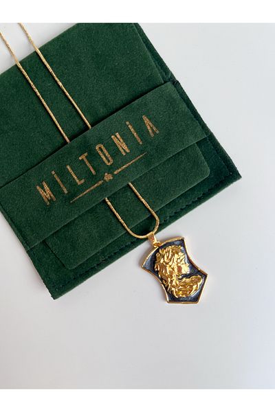 Miltonia Queen Elizabet Design Steel Necklace
