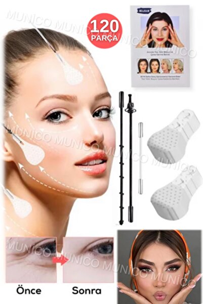 Munico 120'li Saniyeler İçinde Boyun Çift Çene Kaldırma V Şekil Doldurma Bant...