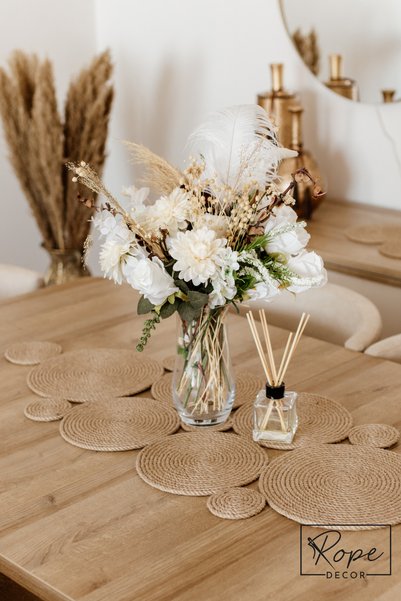 Rope Decor 100x40cm Jute Wicker Kitchen And Living Room Table Cloth Runner American Service