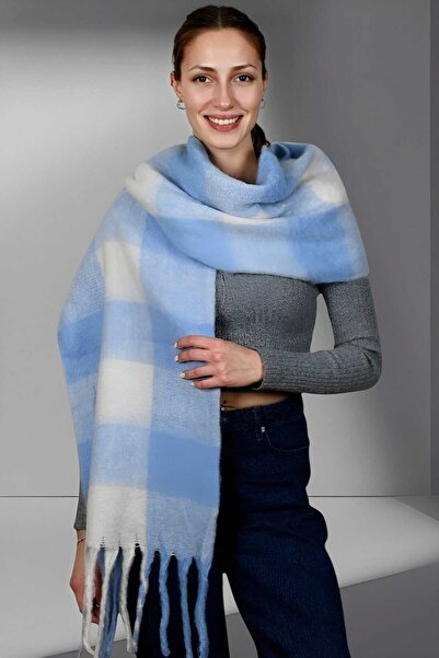 Uniquetrenders Жіночий шарф з м'якою текстурою та картатим візерунком