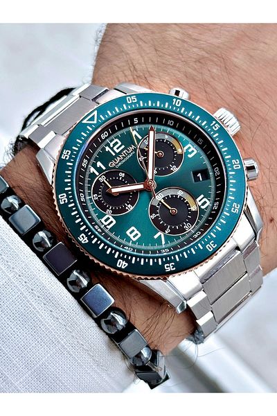 Quantum Pwg1119.590 Steel Band Men's Wrist Watch