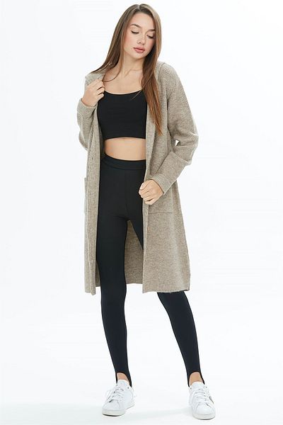 Two Mail Long Mink Jacket - Hooded