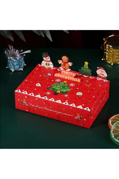 Kutumania Üç Boyutlu Kar Desenli Yılbaşı Temalı Merry Christmas Yazılı Kurabi...