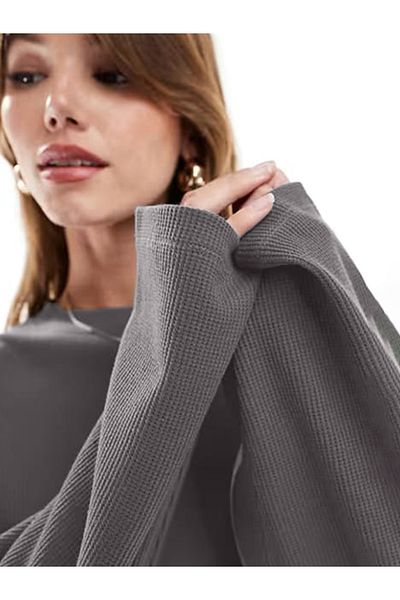 Hiccup Φούτερ με υφή Crew Neck Oversize